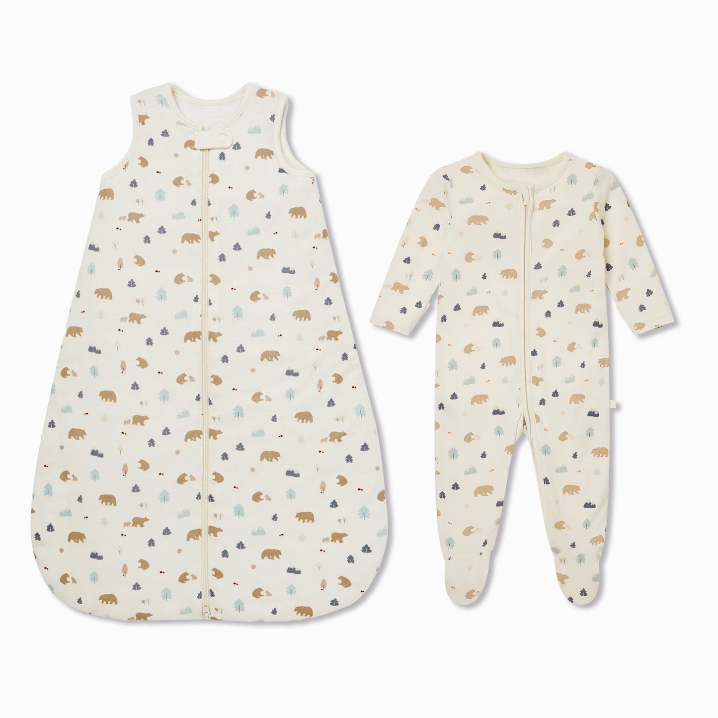 Bear Print Front Opening Bedtime Set 2.5 TOG