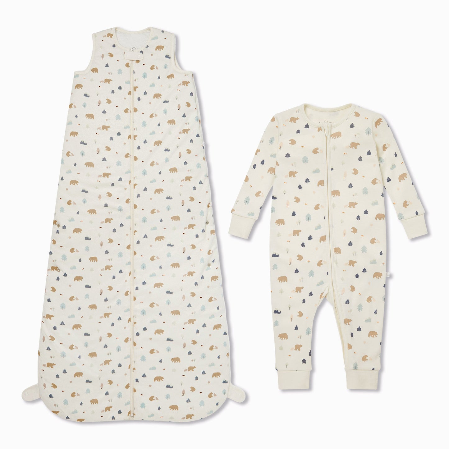 Bear Print Front Opening Bedtime Set 2.5 TOG