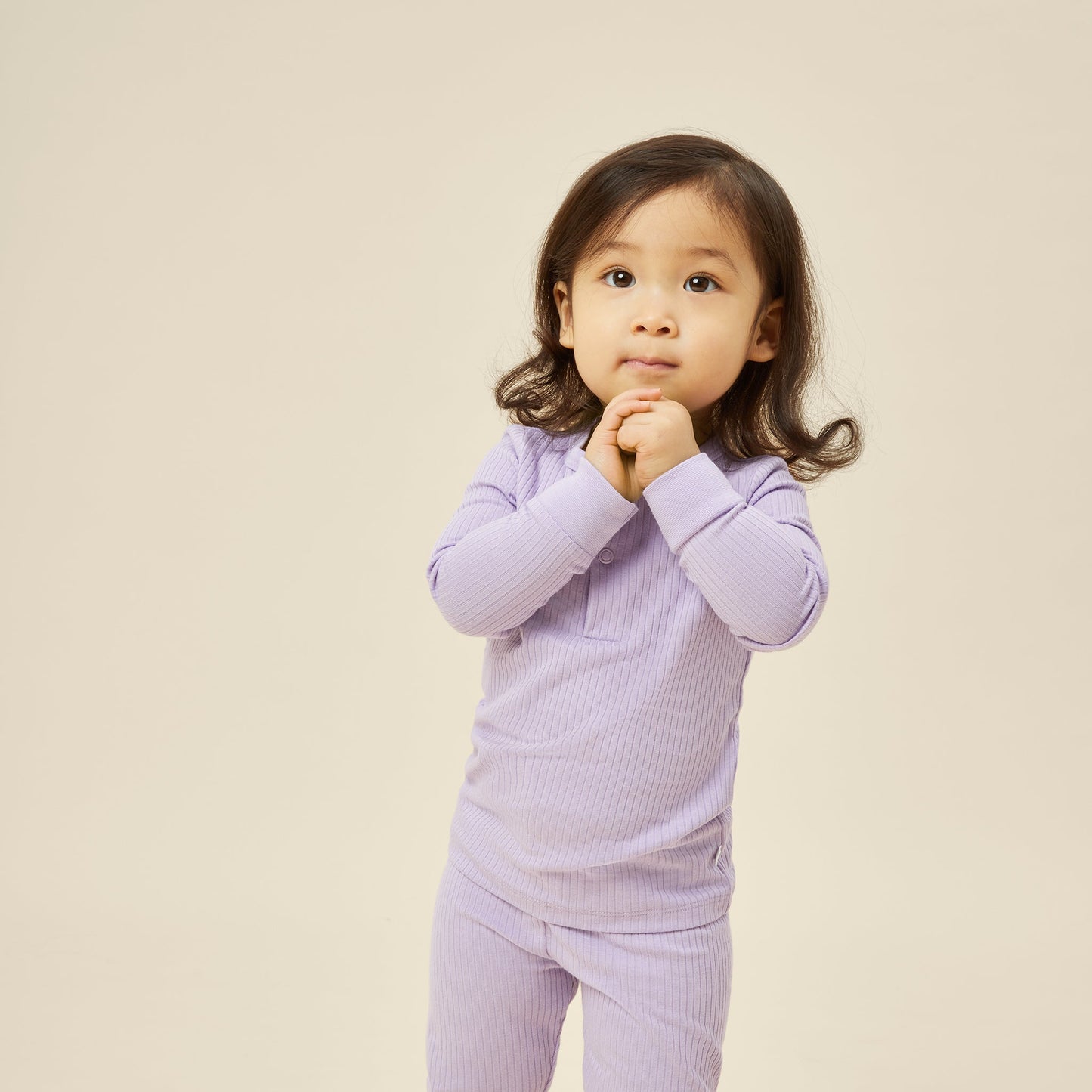 Lilac Ribbed Pyjamas