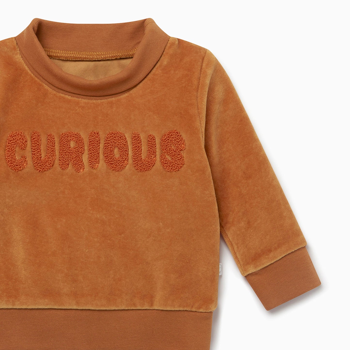 Velour Curious Slogan Sweatshirt