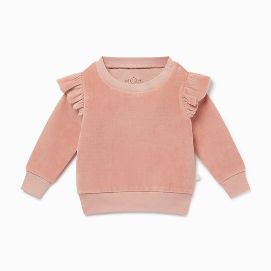 Velour Frill Sweatshirt